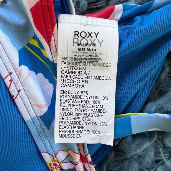 NWT Roxy She Just Shines Underwire D-Cup Bikini Swimsuit Top Size Medium - Picture 7 of 9